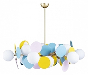 Люстра на штанге Loft it Mat1sse 10008/12 mult цвет плафона/подвески Белый, цвет арматуры Золото-1