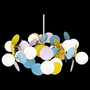 Люстра на штанге Loft it Mat1sse 10008/12 mult цвет плафона/подвески Белый, цвет арматуры Золото-3