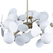 Люстра на штанге Loft it Matisse 10008/12 white цвет плафона/подвески Белый, цвет арматуры Золото-4