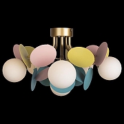 Люстра Loft it Mat1sse 10008/6C Mult цвет плафона/подвески Красный, Синий, Зеленый, цвет арматуры Золото-3