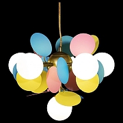 Люстра Loft it Matisse 10008/6 mult цвет плафона/подвески Белый, цвет арматуры Золото-3