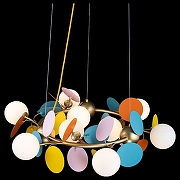 Люстра Loft it Mat1sse 10008/700 mult цвет плафона/подвески Красный, Синий, Зеленый, цвет арматуры Золото-5