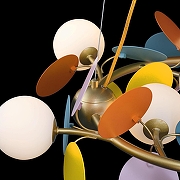 Люстра Loft it Mat1sse 10008/700 mult цвет плафона/подвески Красный, Синий, Зеленый, цвет арматуры Золото-10