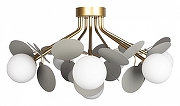 Люстра Loft it Mat1sse 10008/8C Grey цвет плафона/подвески Белый, Серый, цвет арматуры Золото-1