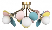 Люстра Loft it Mat1sse 10008/8C Mult цвет плафона/подвески Красный, Синий, Зеленый, цвет арматуры Золото-1