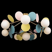 Люстра Loft it Mat1sse 10008/8C Mult цвет плафона/подвески Красный, Синий, Зеленый, цвет арматуры Золото-2