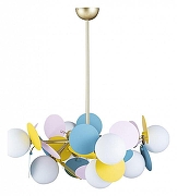 Люстра на штанге Loft it Mat1sse 10008/8 mult цвет плафона/подвески Белый, цвет арматуры Золото