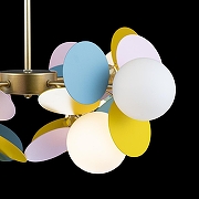 Люстра на штанге Loft it Mat1sse 10008/8 mult цвет плафона/подвески Белый, цвет арматуры Золото-3