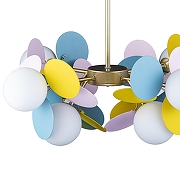 Люстра на штанге Loft it Mat1sse 10008/8 mult цвет плафона/подвески Белый, цвет арматуры Золото-4