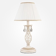 Настольная лампа Eurosvet Amelia 10054/1 белый с золотом/прозрачный хрусталь Strotskis цвет белый с золотой патиной