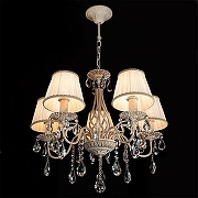 Люстра Eurosvet Amelia 10054/5 белый с золотом/прозрачный хрусталь Strotskis цвет белый с золотой патиной-2