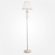 Торшер Eurosvet Amelia 10073/1 белый с золотом/прозрачный хрусталь Strotskis цвет плафона/подвески Белый, Прозрачный, цвет арматуры Белый, Золото