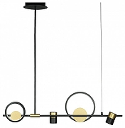 Светильник на штанге Loft it Saturn 10094/900 цвет плафона/подвески Черный, Золото, цвет арматуры Черный-1