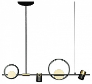 Светильник на штанге Loft it Saturn 10094/900 цвет плафона/подвески Черный, Золото, цвет арматуры Черный-2