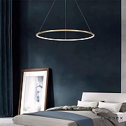 Подвесной светильник iLedex Axis 10112P/1-24W-3000K-D800 BR цвет плафона/подвески Белый, Латунь, цвет арматуры Латунь