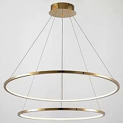 Подвесной светильник iLedex Axis 10112P/2-39W-3000K (6/4) BR цвет плафона/подвески Белый, Латунь, цвет арматуры Латунь