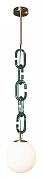 Подвесной светильник Loft it Cha1n 10128P Green цвет плафона/подвески Белый, цвет арматуры Зеленый, Золото-1