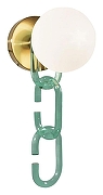 Бра Loft it Cha1n 10128W Green цвет золото, зеленый-1