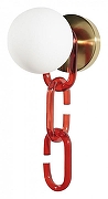 Бра Loft it Cha1n 10128W Red цвет плафона/подвески Белый, цвет арматуры Золото, Красный-1