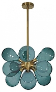 Люстра на штанге Loft it Miracle 10130/12 Blue цвет плафона/подвески Голубой, цвет арматуры Золото