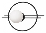 Бра Loft it C1rcle 10143 Black цвет плафона/подвески Белый, цвет арматуры Черный-2