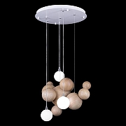 Люстра Loft it Ginger 10161 Light wood цвет плафона/подвески Белый, Коричневый, цвет арматуры Белый-1
