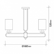 Люстра на штанге Escada Ecl1pse 10166/5PL Chrome цвет плафона/подвески Белый, цвет арматуры Хром-7