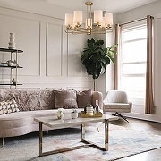 Люстра на штанге Escada Ecl1pse 10166/7PL Brass цвет плафона/подвески Бежевый, цвет арматуры Бронза-4