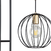 Торшер Escada Quebec 10176/2 цвет плафона/подвески Черный, цвет арматуры Бронза, Черный-3