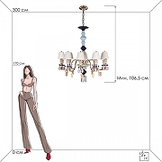 Люстра Loft it Grace 10203/10 Mult цвет плафона/подвески Белый, цвет арматуры Золото-8