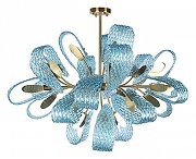 Люстра на штанге Loft it L1r1o 10214/1000 цвет плафона/подвески Голубой, цвет арматуры Золото