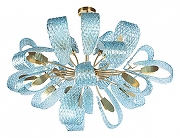 Люстра на штанге Loft it L1r1o 10214/1000 цвет плафона/подвески Голубой, цвет арматуры Золото-1