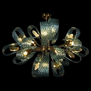 Люстра на штанге Loft it L1r1o 10214/1000 цвет плафона/подвески Голубой, цвет арматуры Золото-2