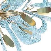 Люстра на штанге Loft it L1r1o 10214/1000 цвет плафона/подвески Голубой, цвет арматуры Золото-4