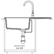 Кухонная мойка GranFest Level GF-LV-860L Графит-3