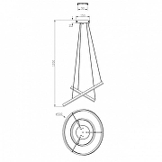 Подвесной светильник Escada Vo1d 10254/2LED Black APP цвет плафона/подвески Белый, Черный, цвет арматуры Черный-7