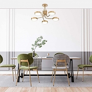 Люстра на штанге Escada Skylar 10258/5LED цвет плафона/подвески Белый, Бежевый, цвет арматуры Бежевый-4