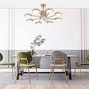 Люстра на штанге Escada Skylar 10258/8LED цвет плафона/подвески Белый, Бежевый, цвет арматуры Бежевый-4