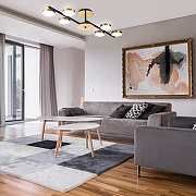 Люстра на штанге Escada Alcor 10266/6LED цвет плафона/подвески Белый, Бронза, цвет арматуры Черный-6