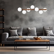 Подвесной светильник TK Lighting Estera Wood 10272 Estera Wood цвет плафона/подвески Белый, цвет арматуры Коричневый-3