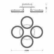 Люстра Escada Albus 10276/4LED APP цвет плафона/подвески Прозрачный, цвет арматуры Белый-7