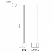 Бра Escada Line 10285/1LED White цвет плафона/подвески Белый, цвет арматуры Белый-6