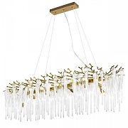 Люстра Loft it Waterfall 10350/1200L AB цвет плафона/подвески Прозрачный, цвет арматуры Бронза-1