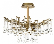 Люстра на штанге Loft it Coral 10351/460C AB цвет плафона/подвески Прозрачный, цвет арматуры Бронза