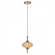 Подвесной светильник Loft it Hel1x 10421/C Amber цвет плафона/подвески Оранжевый, цвет арматуры Бронза-2