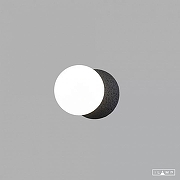 Накладной светильник iLamp Foxtrot 10695W/1-D100 BK-WH цвет плафона/подвески Белый, цвет арматуры Черный-1