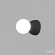 Накладной светильник iLamp Foxtrot 10695W/1-D100 BK-WH цвет плафона/подвески Белый, цвет арматуры Черный-2