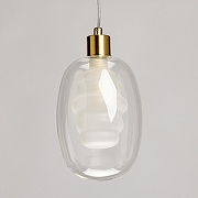 Подвесной светильник De City Лоск 107012601 цвет плафона/подвески Белый, Прозрачный, цвет арматуры Бронза