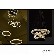 Подвесной светильник iLedex Woodstock 10920P/3-70W-3000K (8/6/4) GL-CL цвет плафона/подвески Прозрачный, цвет арматуры Золото-1