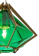 Подвесной светильник Indigo Vista 11012/1P Green цвет плафона/подвески Зеленый, цвет арматуры Золото-3